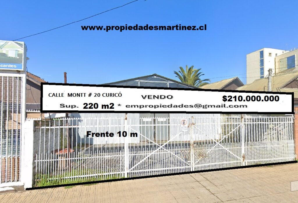 TERRENO COMERCIAL / MONTT / CURICÓ (cód-001454)